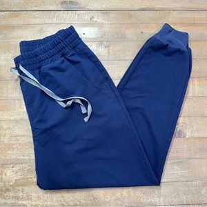 figs scrubs high waisted zamora joggers - medium regular navy